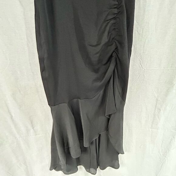 NWT black Express dress Medium adjustable spaghetti straps gathered at s… - Picture 3 of 7